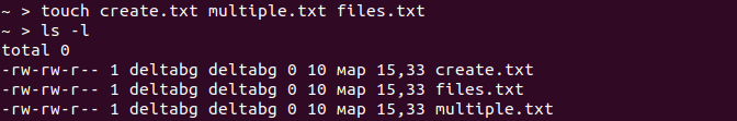 създаване на няколко файла в Linux