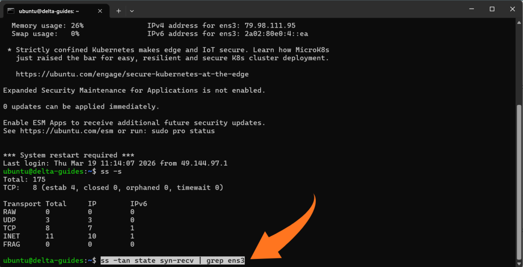 Проверка на полуотворени TCP връзки