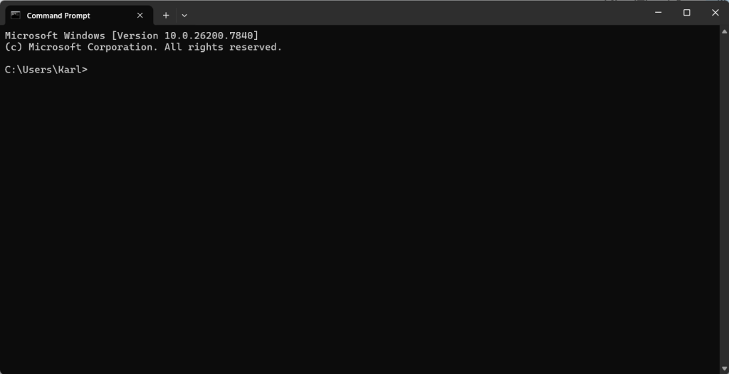 Отворете терминал или инструмент с командна линия