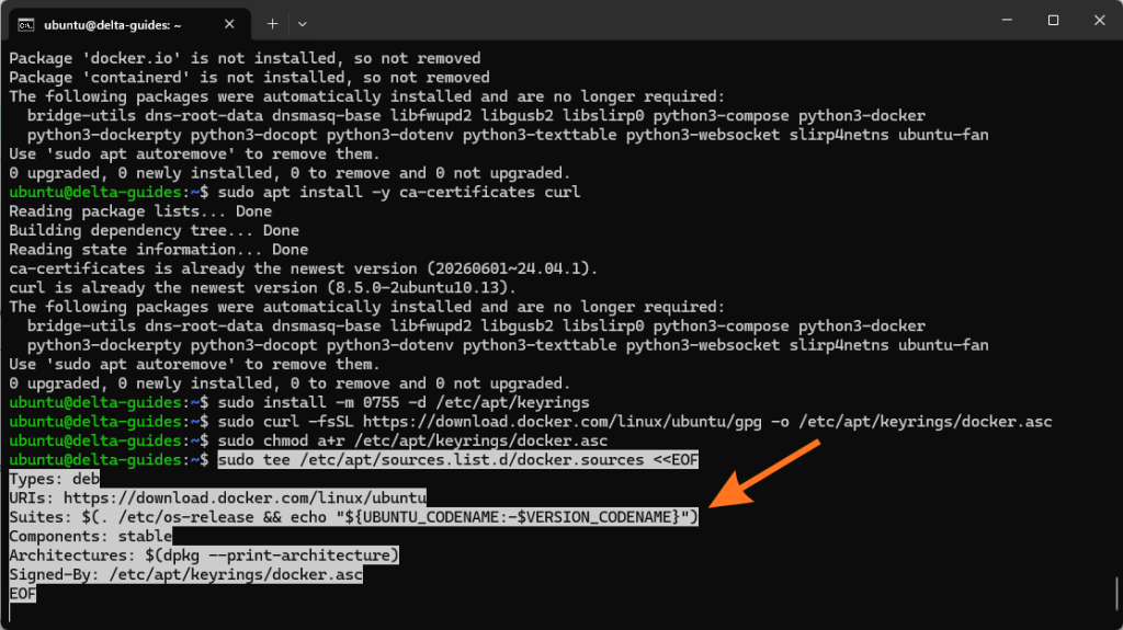 Добавете стабилното Docker хранилище